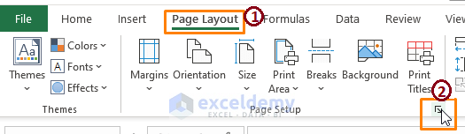 Page Setup-How to Print Horizontally in Excel