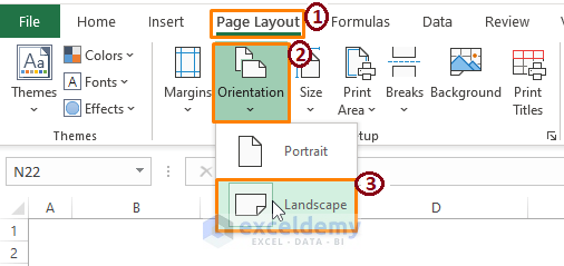 Page layout-How to Print Horizontally in Excel