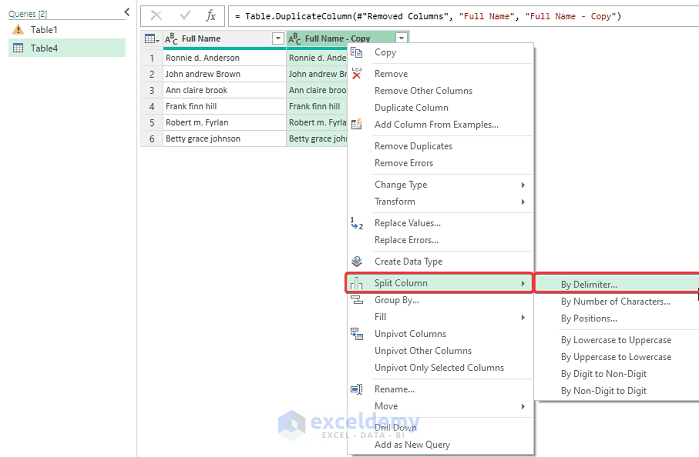 Split Cells and Text in Excel with Power Query