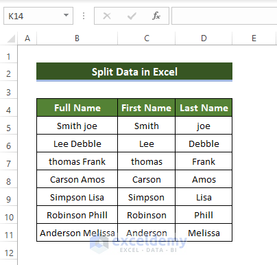 Using VBA Macro to Split Data in Excel