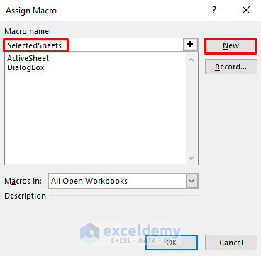 Apply VBA Code to Create Print Button for Selected Sheets in Excel