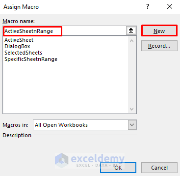 Embed Excel VBA to Create Print Button for Active Sheet with Selected Range