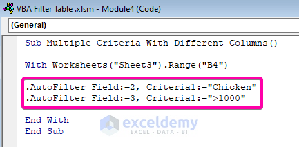 Handy Approaches to Filter Table Based on Cell Value with Excel VBA