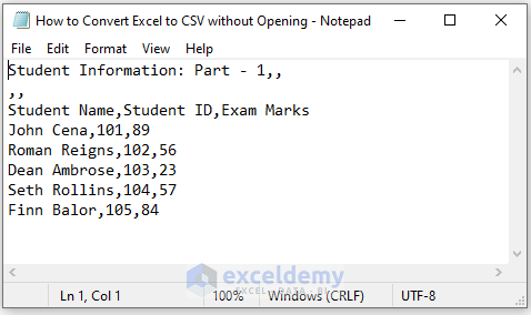 Using Save As Command to Convert Excel to CSV