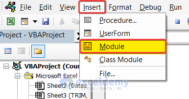 inserting module in vba to count space before text in excel