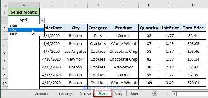Excel Drop Down List Hyperlink to Another Sheet
