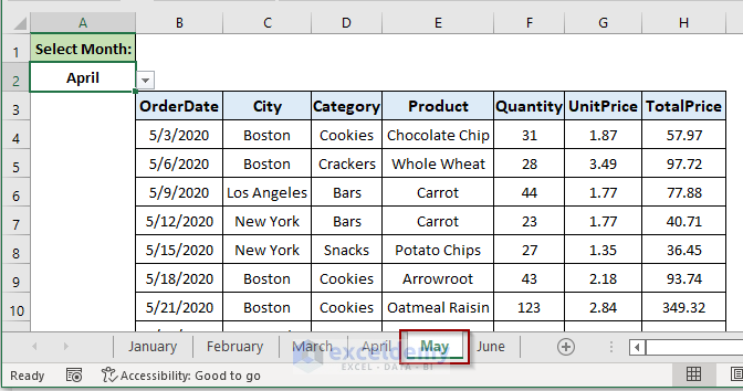 Excel Drop Down List Hyperlink to Another Sheet