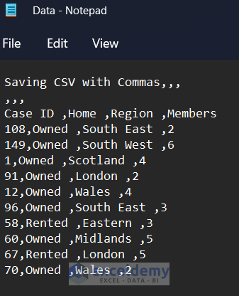 Indicate Your Separator Directly to Excel not saving CSV with commas