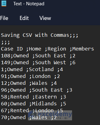 Using Power Query to Excel not saving CSV with commas