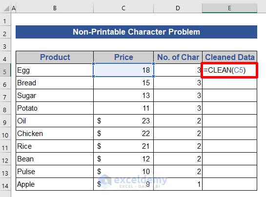 Numbers Have Non-printable Characters and Hence Excel Not Sorting Them Correctly