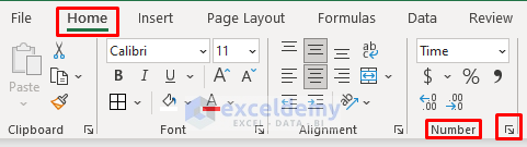 Convert Text to Time Format with AM/PM in Excel with Format Cells Feature