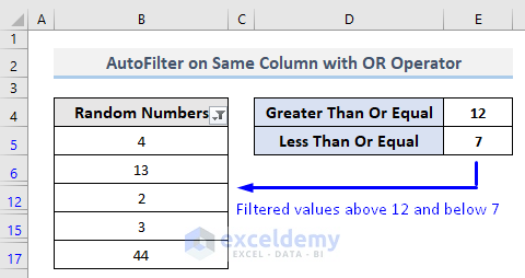 Result of VBA to AutoFilter with Multiple Criteria with OR on Same Field in Excel