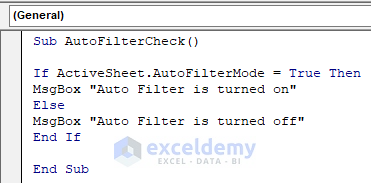 Excel VBA to check if autofilter is on