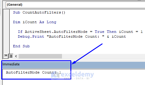 Count for excel vba to check if autofilter is on