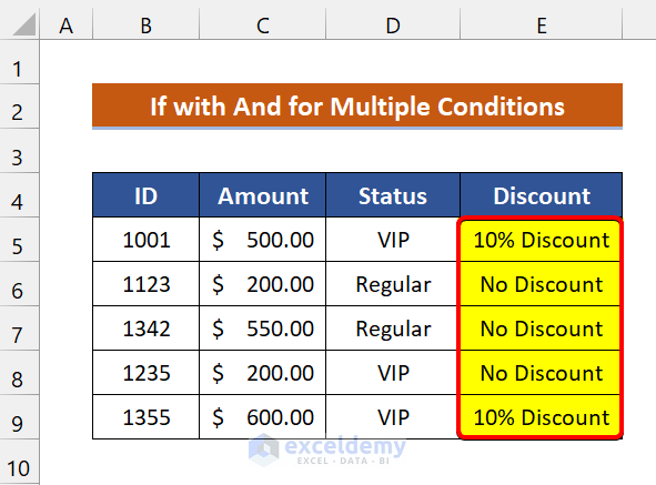 excel vba if and multiple conditions