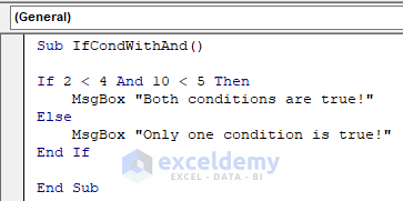 VBA IF Statement with Multiple Conditions in Excel with and function when false