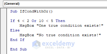 VBA IF Statement with Multiple Conditions in Excel with or function when false