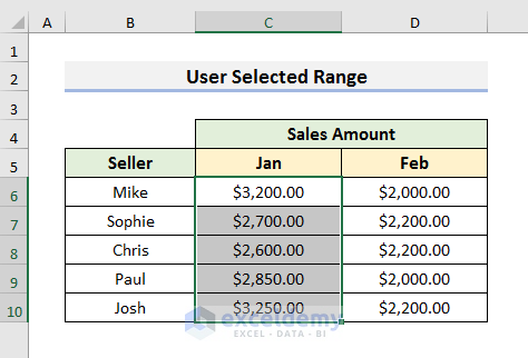 Loop through Rows and Columns in a User-Selected Range with Excel VBA