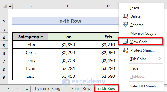 Loop Through Every n-th Row in Range with Excel VBA