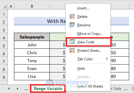 Use VBA in Range with Range Variable to Loop Through Rows