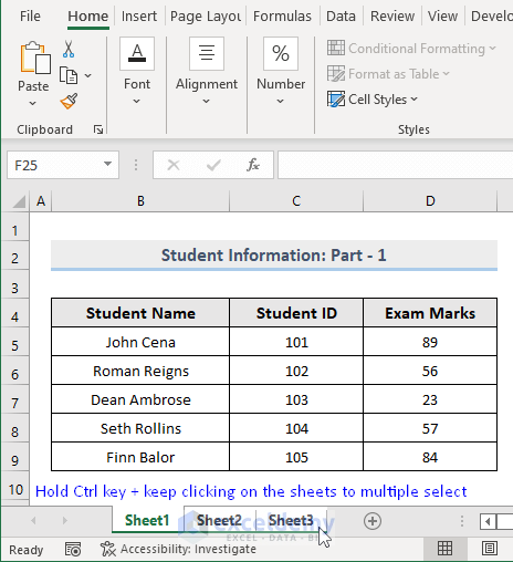 Select multiple sheets to Print Multiple Excel Sheets to Single PDF File with VBA
