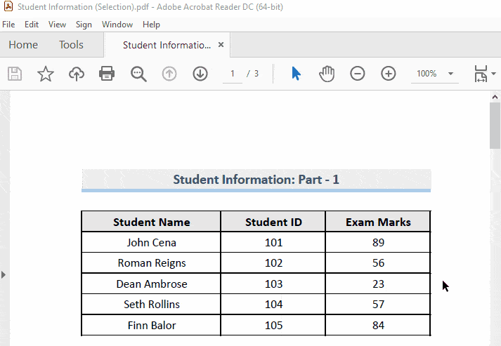Result of Print Multiple Excel Sheets to Single PDF File from selection with VBA