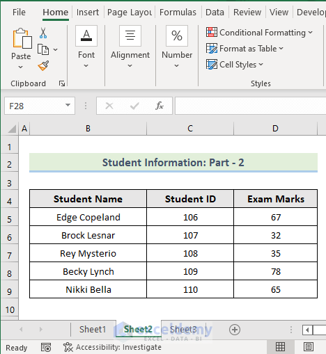 Sheet two for Print Multiple Excel Sheets to Single PDF File with VBA