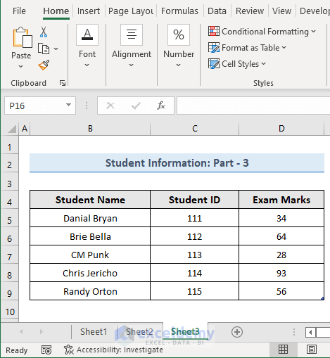 Sheet 3 for Print Multiple Excel Sheets to Single PDF File with VBA