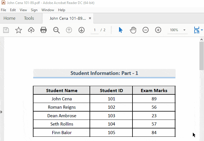 Result of Print Multiple Excel Sheets to Single PDF File with VBA and rename