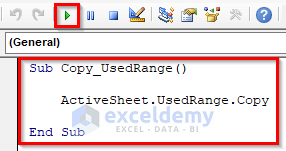 Use VBA to Copy Entire UsedRange in Column