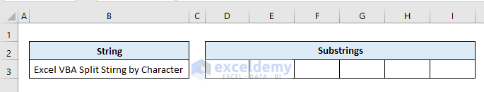 Excel VBA Split String by Character