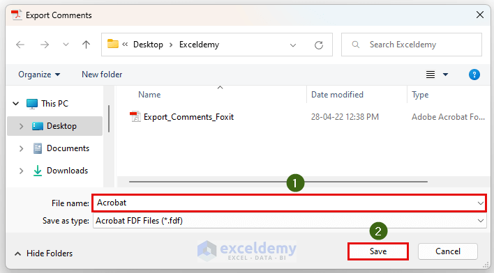 how to export pdf comments into an excel spreadsheet