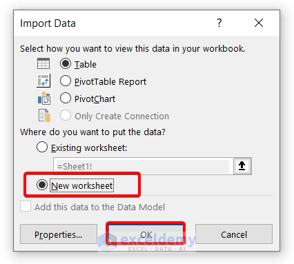Import Data: Dynamically Extract Filtered Data to Another Sheet in Excel Using Power Query