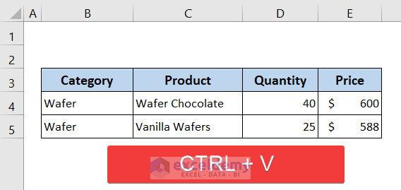 Paste: Extract Filtered Data to Another Sheet Using Copy-Paste Method in Excel
