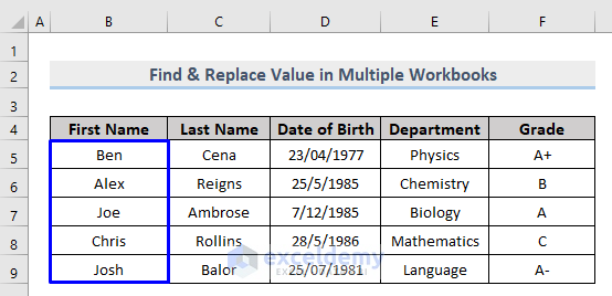 Result of VBA to find and replace in multiple excel files