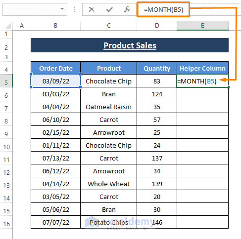 function-Sort Rows by Date in Excel