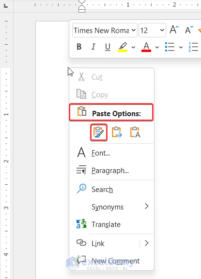 Through Microsoft Word Extract Data from PDF to Excel