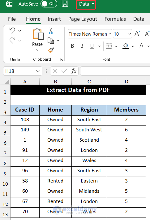 Extract Data from Adobe Acrobat