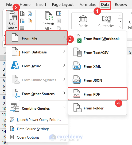 Use of Power Query to Extract Data from PDF