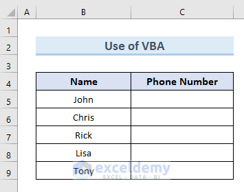 Insert VBA Code to Create 10 Digit Number in Excel