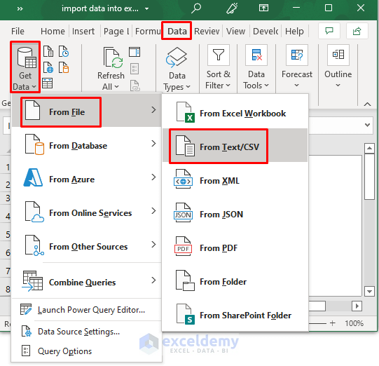 Excel Power Query Editor to Include Text File Data