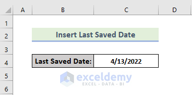 Embedding VBA Code to Insert Last Saved Date in Excel