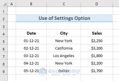 Make Gridlines Darker in Excel Using Settings Option