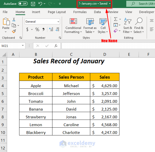 saving Excel files