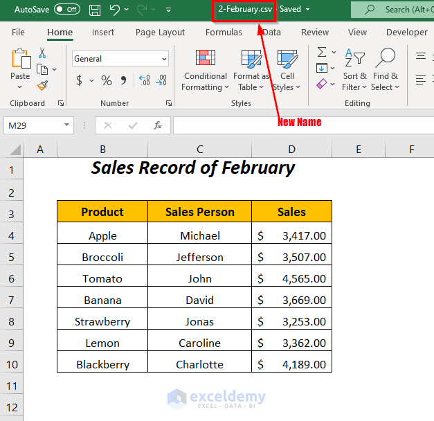 saving Excel files