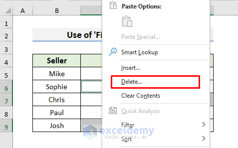 Remove Empty Cells before Printing in Excel