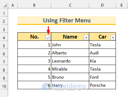 How to Put Numbers in Numerical Order in Excel