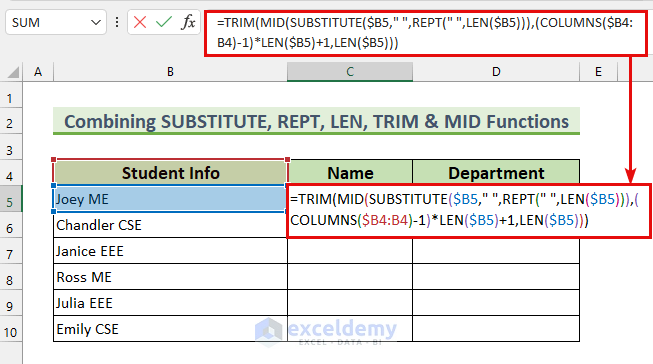 how to separate text in excel