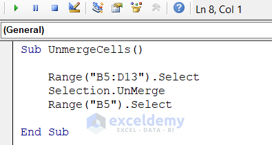 Use VBA Code to Sort Merged Cells of Different Sizes