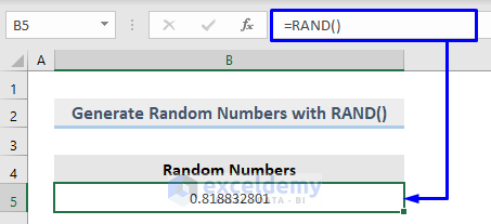 Random Number Generator with Data Analysis Tool and RAND function in Excel